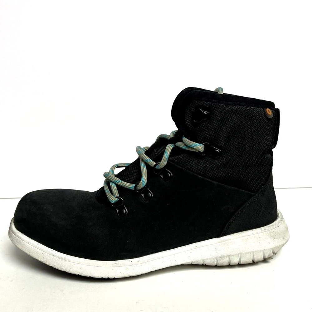 Bogs Womens Cypress Lace Comp Toe Boot Black Size 6.5 M